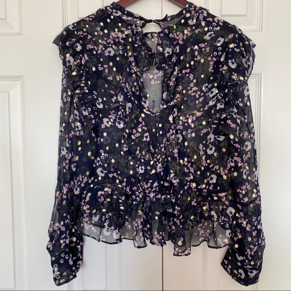 ISABEL MARANT silk Ruffled Floral Blouse - Picture 8 of 15